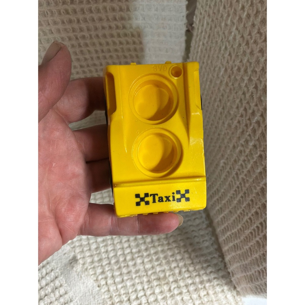 Vintage‎ Unisex Fisher Price Little People Taxi Cab Toy OS Yellow